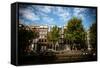 Amsterdam Canal Houses II-Erin Berzel-Framed Stretched Canvas