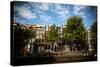 Amsterdam Canal Houses II-Erin Berzel-Stretched Canvas