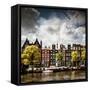 Amsterdam Canal II-Erin Berzel-Framed Stretched Canvas