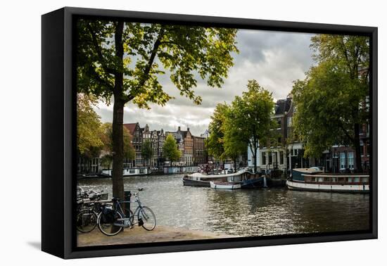 Amsterdam Canal III-Erin Berzel-Framed Stretched Canvas