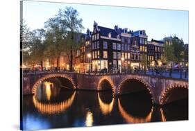 Amsterdam Canals at Dusk-Fraser Hall-Stretched Canvas