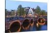 Amsterdam Canals at Dusk-Fraser Hall-Stretched Canvas