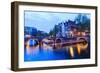 Amsterdam Canals at Dusk-Fraser Hall-Framed Photographic Print