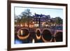 Amsterdam Canals at Dusk-Fraser Hall-Framed Photographic Print