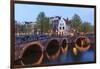 Amsterdam Canals at Dusk-Fraser Hall-Framed Photographic Print