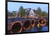 Amsterdam Canals at Dusk-Fraser Hall-Framed Photographic Print