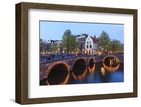 Amsterdam Canals at Dusk-Fraser Hall-Framed Photographic Print