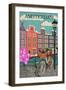 Amsterdam City Background-ivgroznii-Framed Art Print