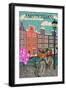 Amsterdam City Background-ivgroznii-Framed Art Print