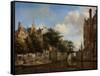 Amsterdam City View-Jan Van Der Heyden-Framed Stretched Canvas