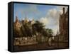 Amsterdam City View-Jan Van Der Heyden-Framed Stretched Canvas