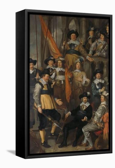 Amsterdam civic guard of District XVIII under Captain Albert Bas and Lieutenant Lucas Conijn, 1645-Govaert Flinck-Framed Stretched Canvas