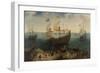Amsterdam Four-Masted Ship De Hollandse Tuyn-Hendrik Cornelisz Vroom-Framed Art Print