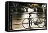 Amsterdam Gray Bicycle-Erin Berzel-Framed Stretched Canvas