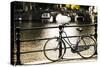 Amsterdam Gray Bicycle-Erin Berzel-Stretched Canvas