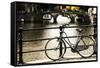 Amsterdam Gray Bicycle-Erin Berzel-Framed Stretched Canvas