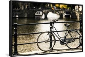 Amsterdam Gray Bicycle-Erin Berzel-Framed Photographic Print