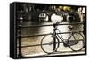 Amsterdam Gray Bicycle-Erin Berzel-Framed Stretched Canvas