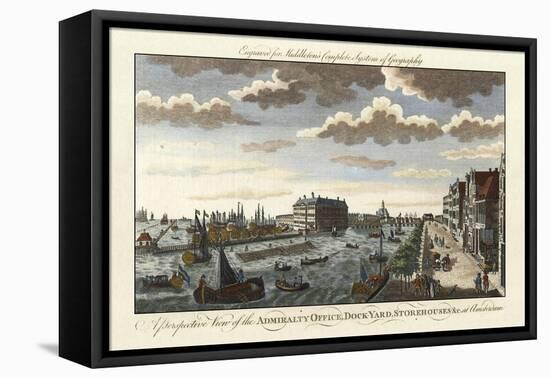 Amsterdam Harbor and Dockyard-Charles Theodore Middleton-Framed Stretched Canvas