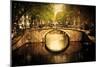 Amsterdam, Holland, Netherlands. Romantic Bridge over Canal. Old Town-Michal Bednarek-Mounted Photographic Print