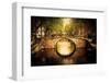 Amsterdam, Holland, Netherlands. Romantic Bridge over Canal. Old Town-Michal Bednarek-Framed Photographic Print