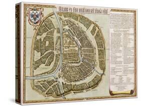 Amsterdam: Labore and Sumptibus, from 'Geographie Blaviane', 1662 (Hand Coloured Etching)-Joan Blaeu-Stretched Canvas