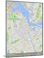 Amsterdam, Netherlands Map-null-Mounted Poster