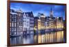 Amsterdam Old City at Night with the Oude Church-George Oze-Framed Photographic Print