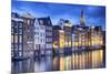 Amsterdam Old City at Night with the Oude Church-George Oze-Mounted Photographic Print