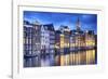 Amsterdam Old City at Night with the Oude Church-George Oze-Framed Photographic Print