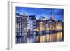 Amsterdam Old City at Night with the Oude Church-George Oze-Framed Photographic Print