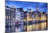 Amsterdam Old City at Night with the Oude Church-George Oze-Mounted Photographic Print