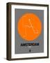 Amsterdam Orange Subway Map-NaxArt-Framed Art Print