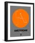 Amsterdam Orange Subway Map-NaxArt-Framed Art Print