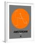 Amsterdam Orange Subway Map-NaxArt-Framed Art Print