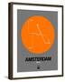 Amsterdam Orange Subway Map-NaxArt-Framed Art Print