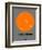 Amsterdam Orange Subway Map-NaxArt-Framed Art Print