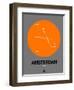 Amsterdam Orange Subway Map-NaxArt-Framed Art Print