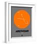 Amsterdam Orange Subway Map-NaxArt-Framed Art Print