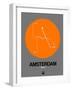 Amsterdam Orange Subway Map-NaxArt-Framed Art Print