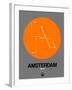 Amsterdam Orange Subway Map-NaxArt-Framed Art Print