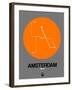 Amsterdam Orange Subway Map-NaxArt-Framed Art Print