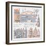 Amsterdam, Print Design-Lavandaart-Framed Art Print