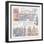 Amsterdam, Print Design-Lavandaart-Framed Art Print