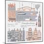 Amsterdam, Print Design-Lavandaart-Mounted Art Print