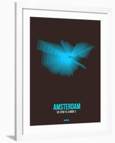 Amsterdam Radiant Map 4-NaxArt-Framed Art Print
