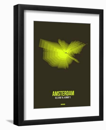 Amsterdam Radiant Map 5-NaxArt-Framed Art Print