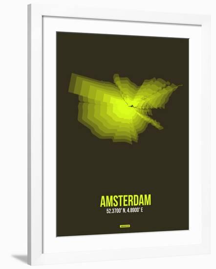 Amsterdam Radiant Map 5-NaxArt-Framed Art Print