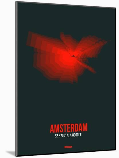 Amsterdam Radiant Map 6-NaxArt-Mounted Art Print