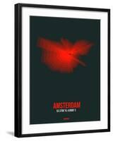 Amsterdam Radiant Map 6-NaxArt-Framed Art Print